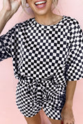 Checkered Casual Two-Piece Set