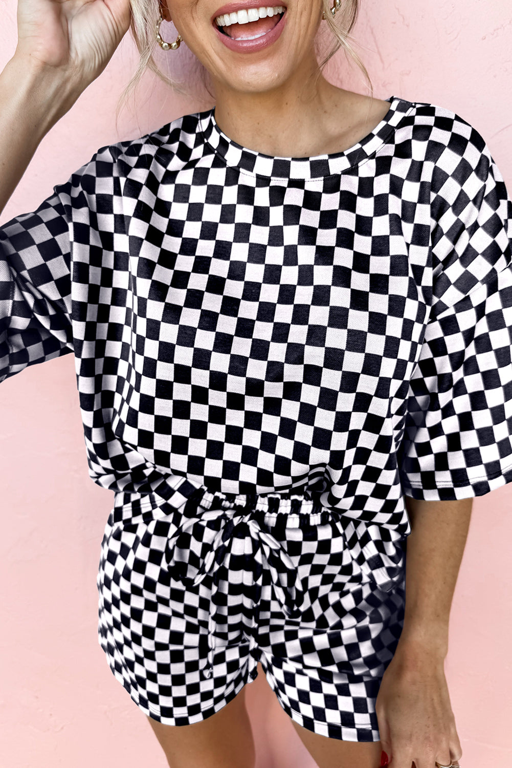 Checkered Casual Two-Piece Set
