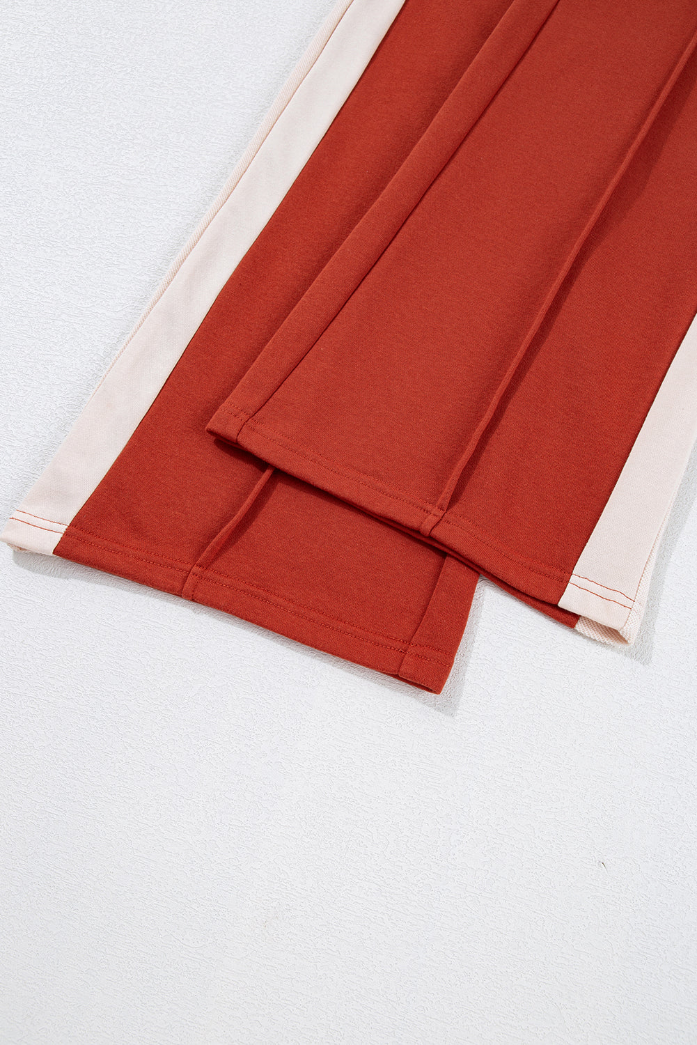 Color Block Drawstring Wide Leg Pants