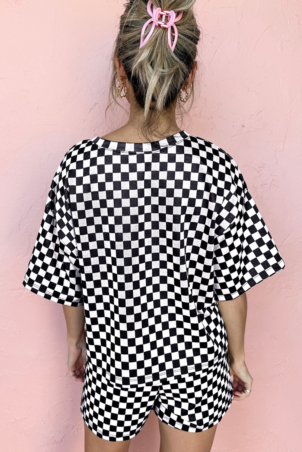 Checkered Casual Two-Piece Set