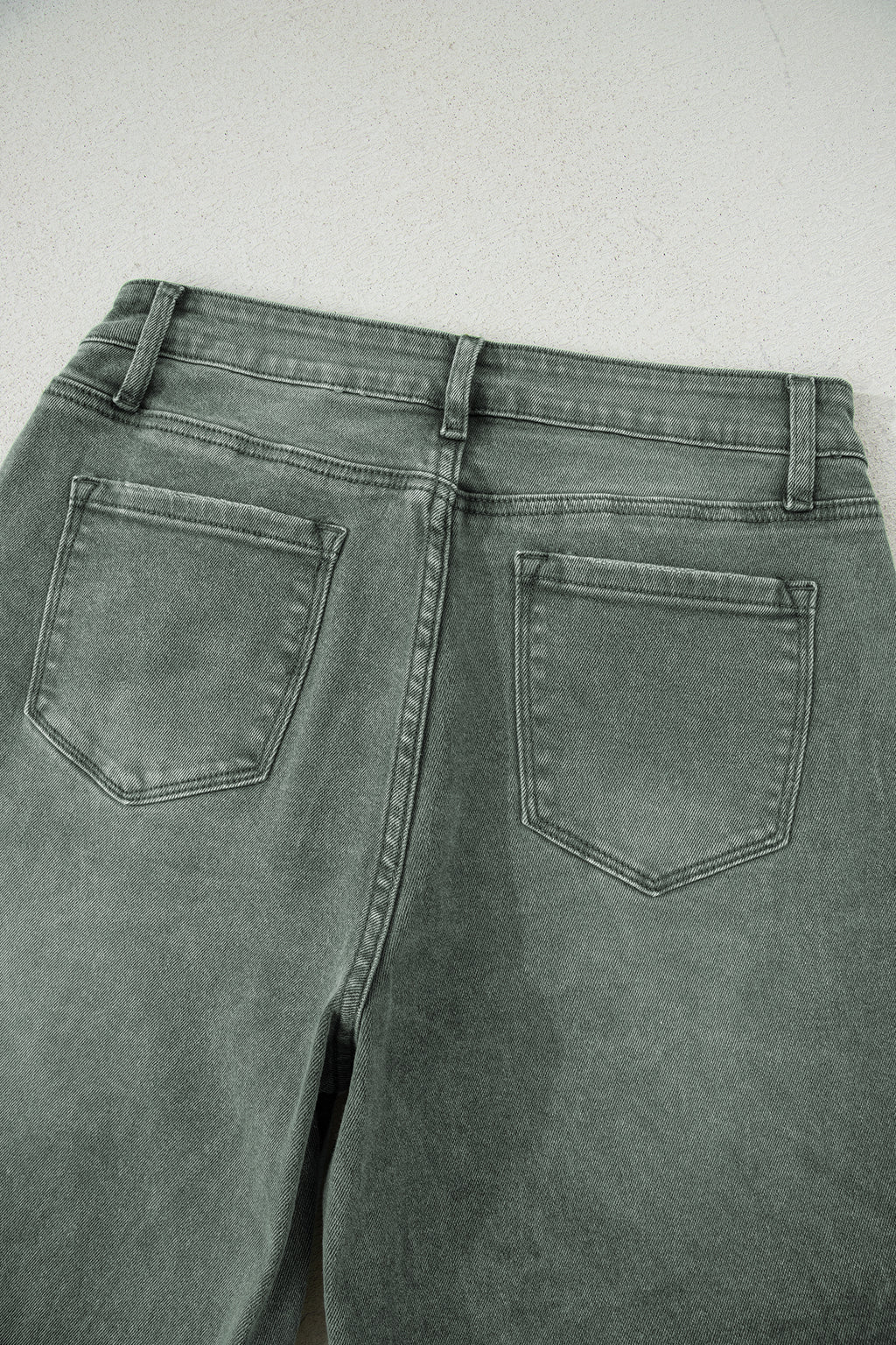 Four Leaf Clover Raw Edge Wide Leg Jeans