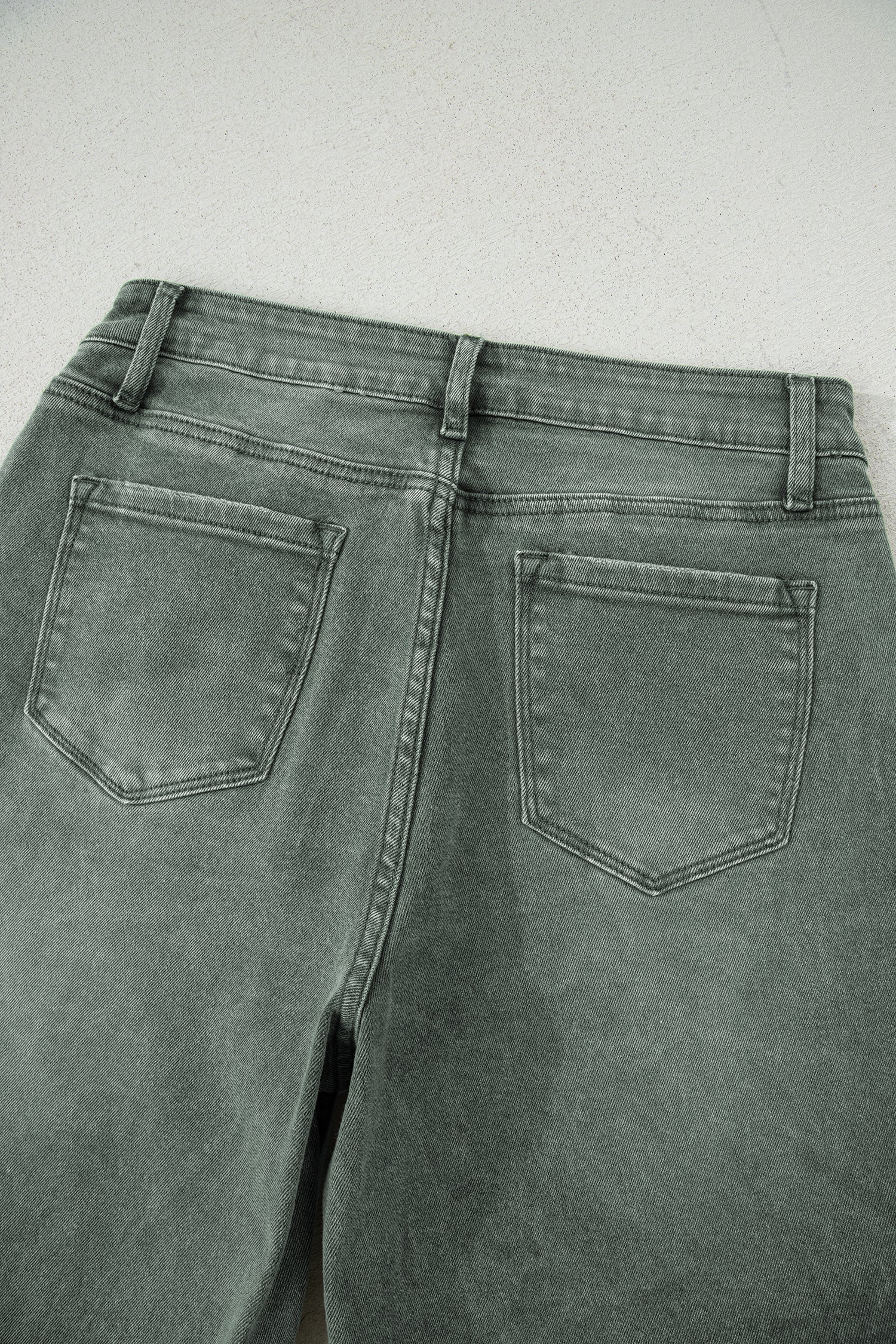 Four Leaf Clover Raw Edge Wide Leg Jeans