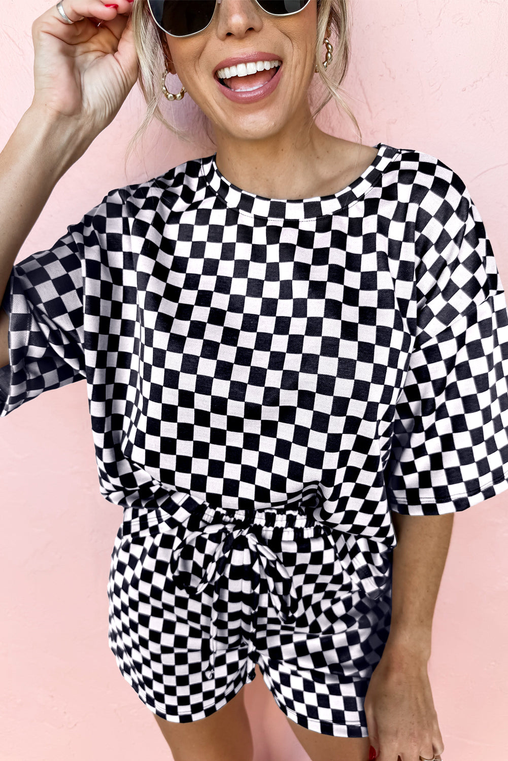 Checkered Casual Two-Piece Set