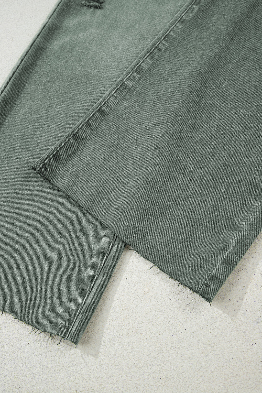 Four Leaf Clover Raw Edge Wide Leg Jeans
