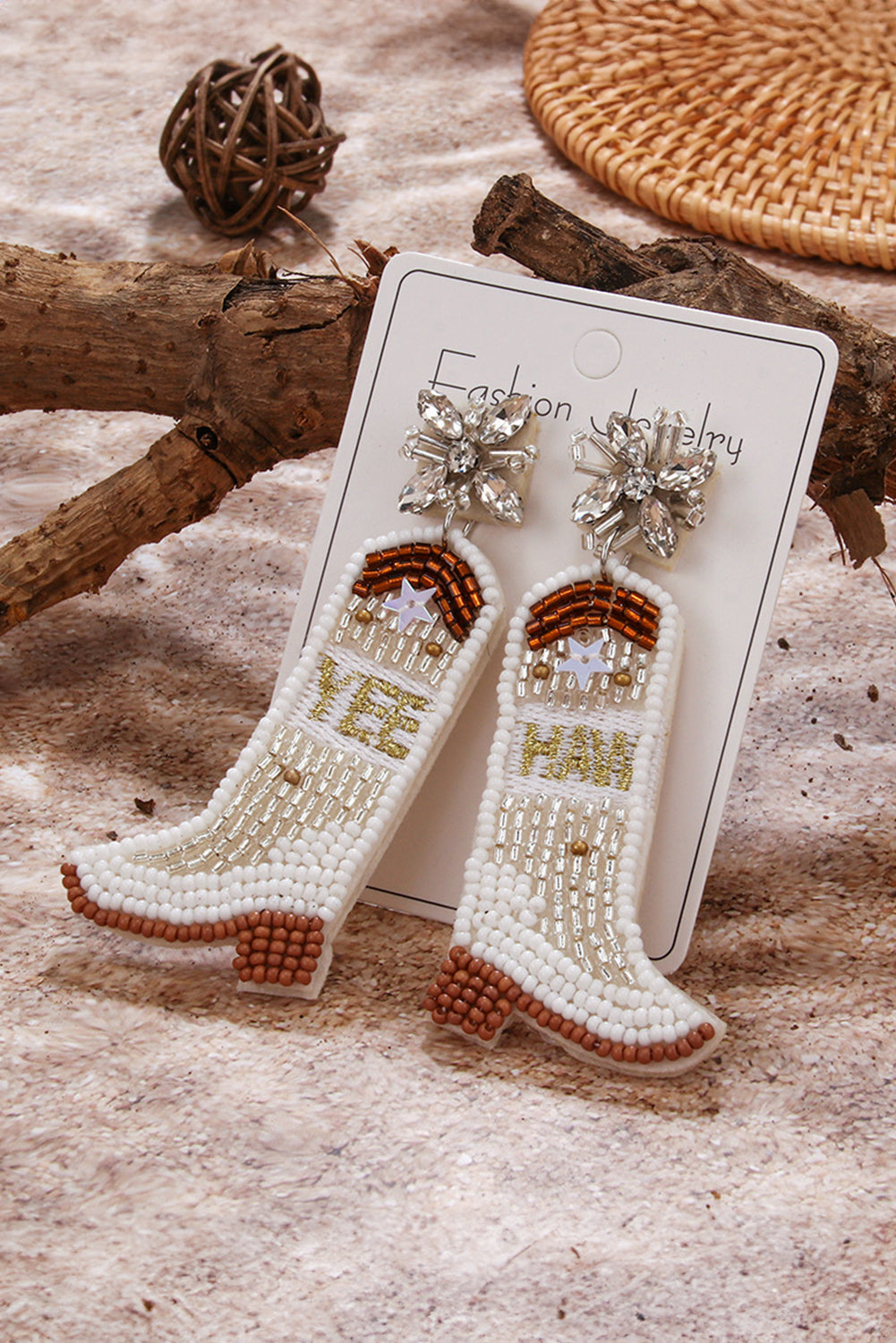 Cowboy Boots Beaded Earrings