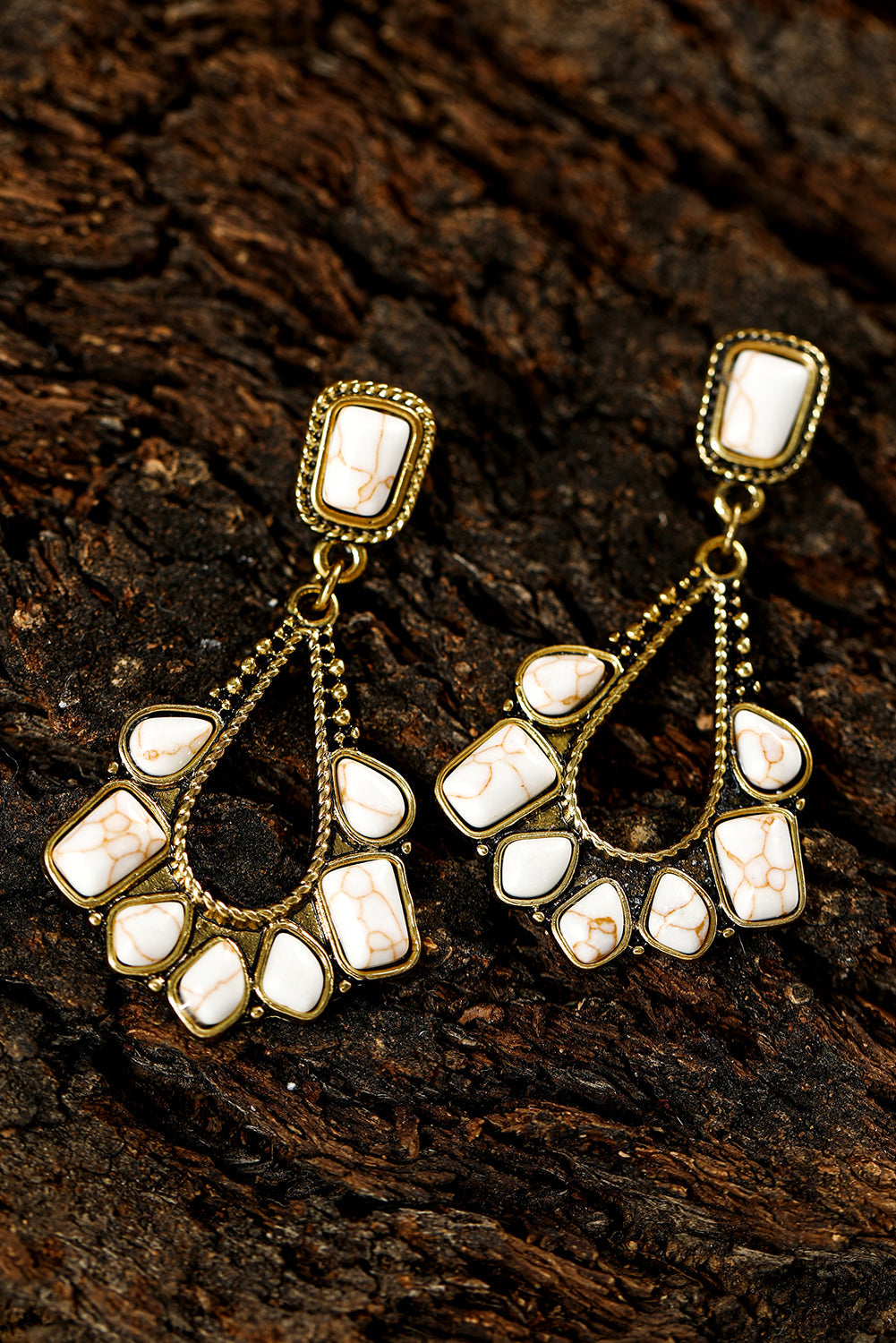 White Turquoise Inspired Earrings