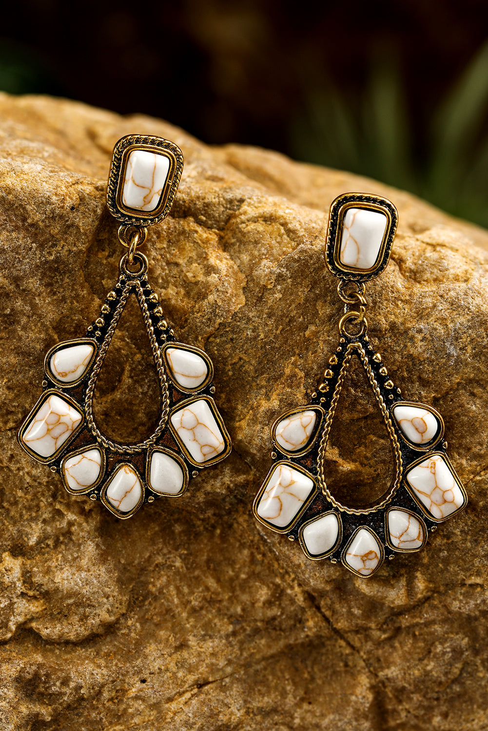 White Turquoise Inspired Earrings