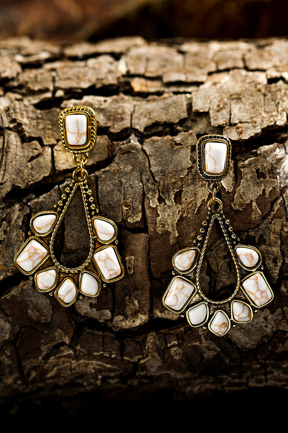 White Turquoise Inspired Earrings