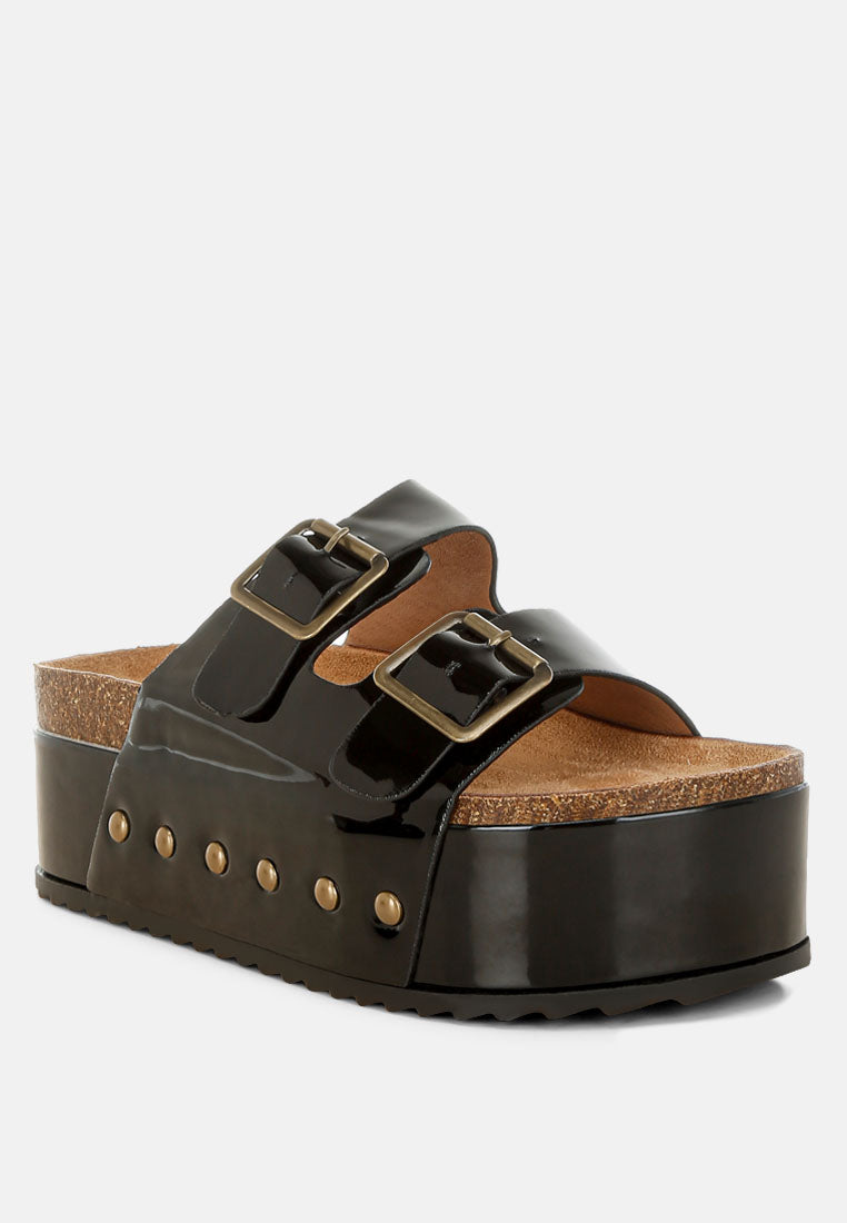 Studded Flatform Slip Ons