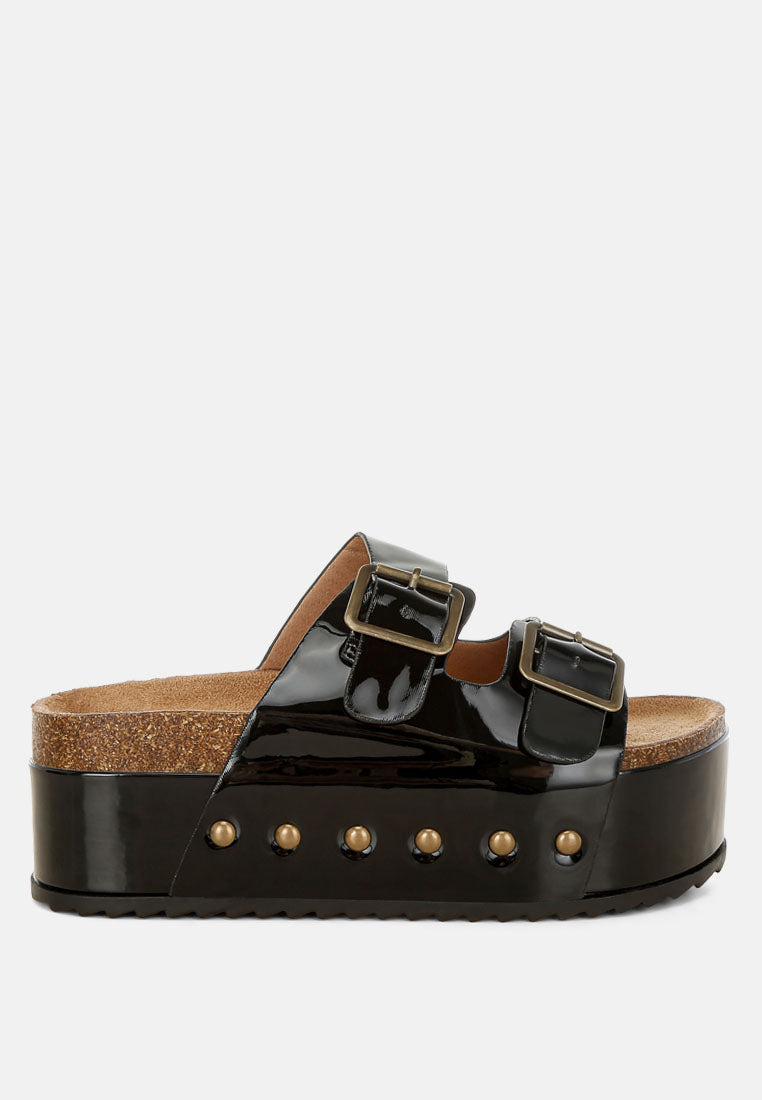 Studded Flatform Slip Ons