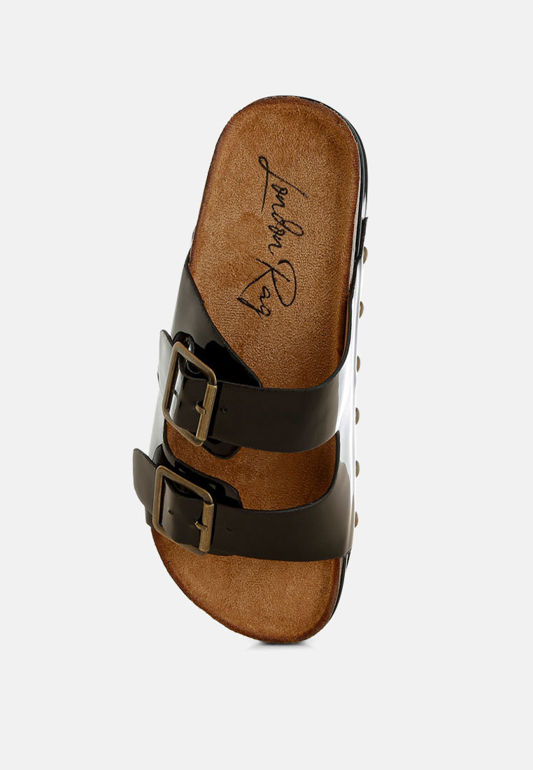 Studded Flatform Slip Ons