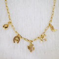 Western Charm Necklace – Cactus, Horseshoe & Boot