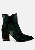 Embellished Block Heel Boots