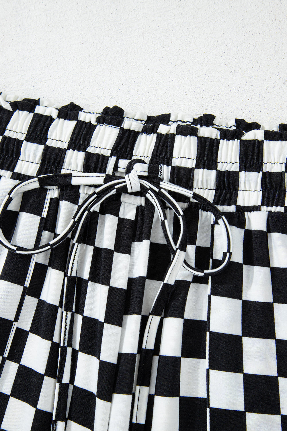 Checkered Long Sleeve Two-Piece Lounge Set