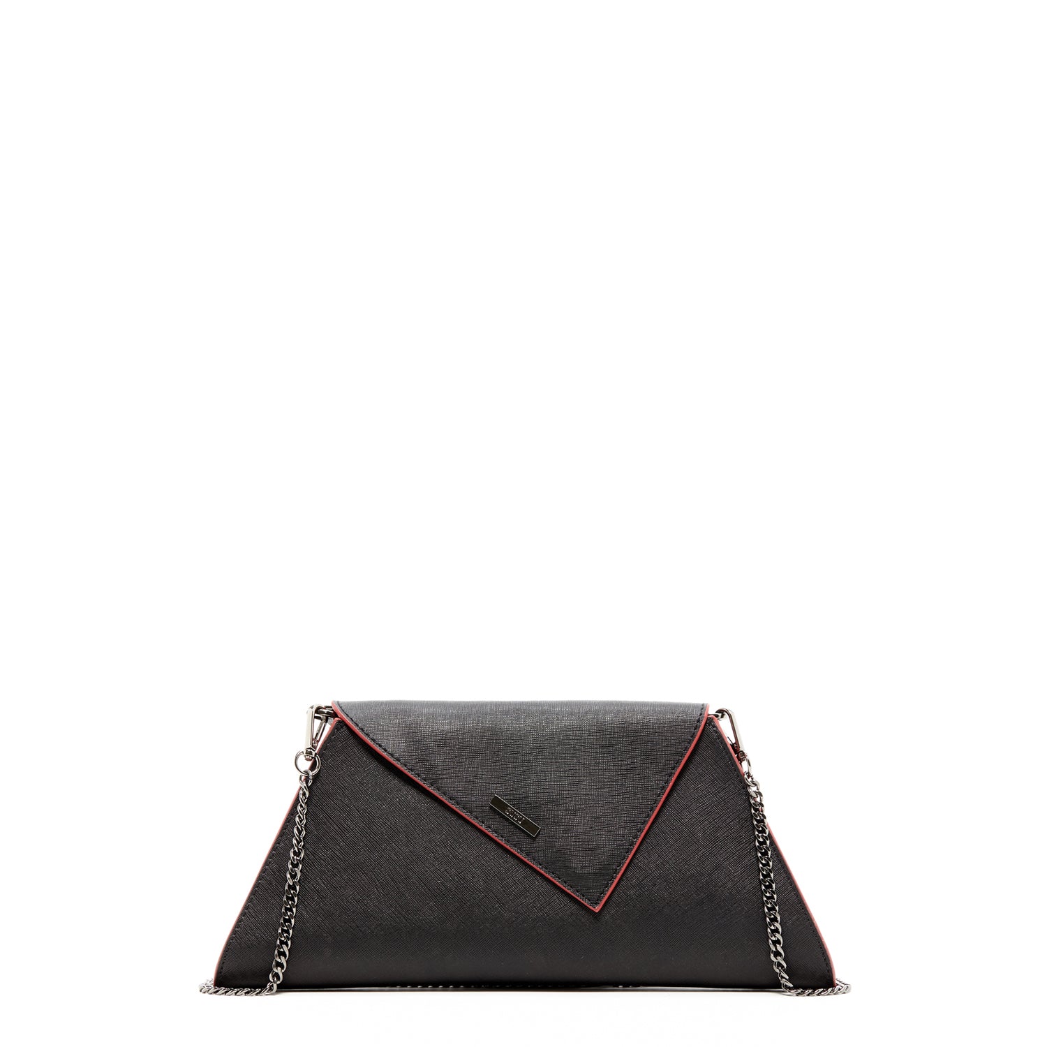 Black Leather Clutch Bag