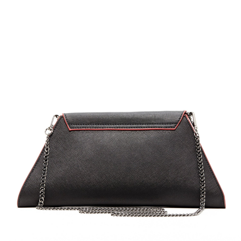 Black Leather Clutch Bag