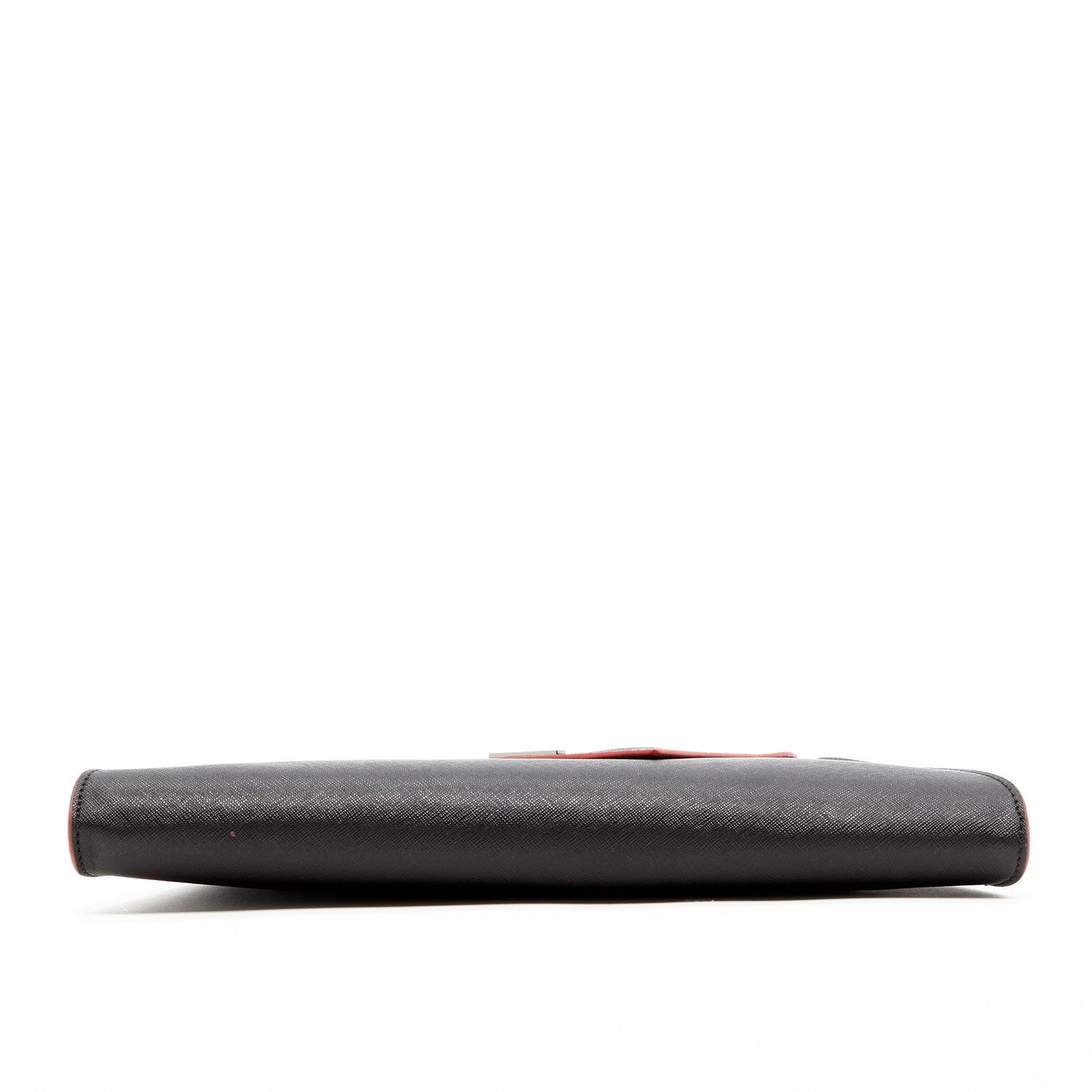 Black Leather Clutch Bag