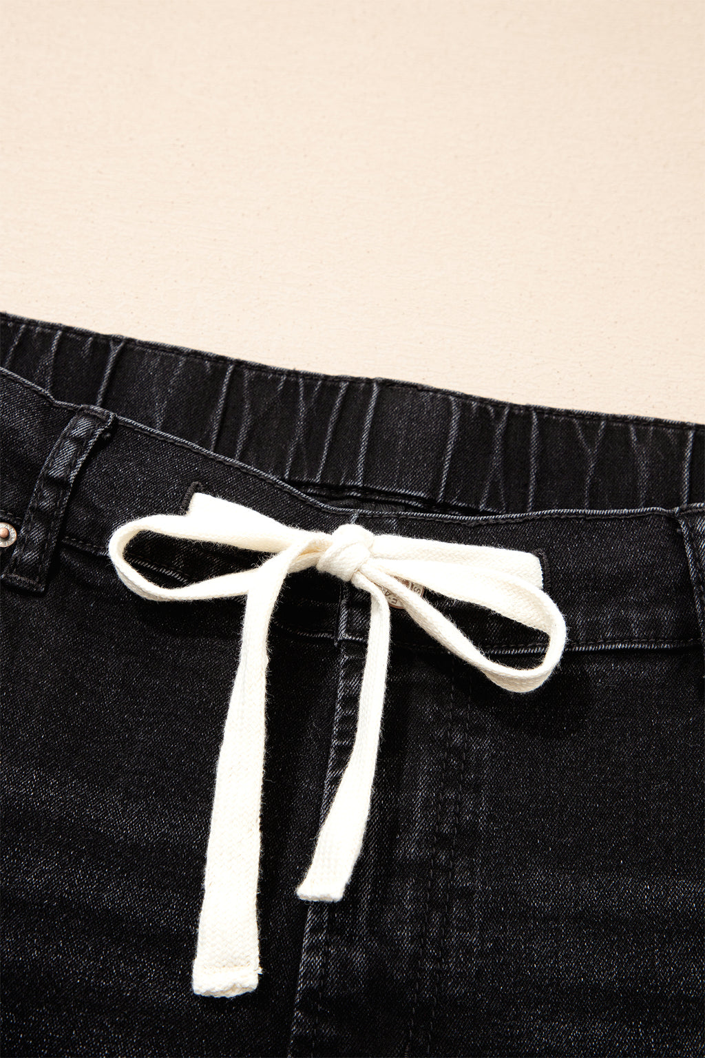 Acid Wash Lace-up Plus Size Jeans