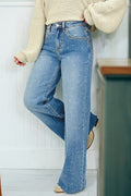 Distressed Detail Tummy Jeans
