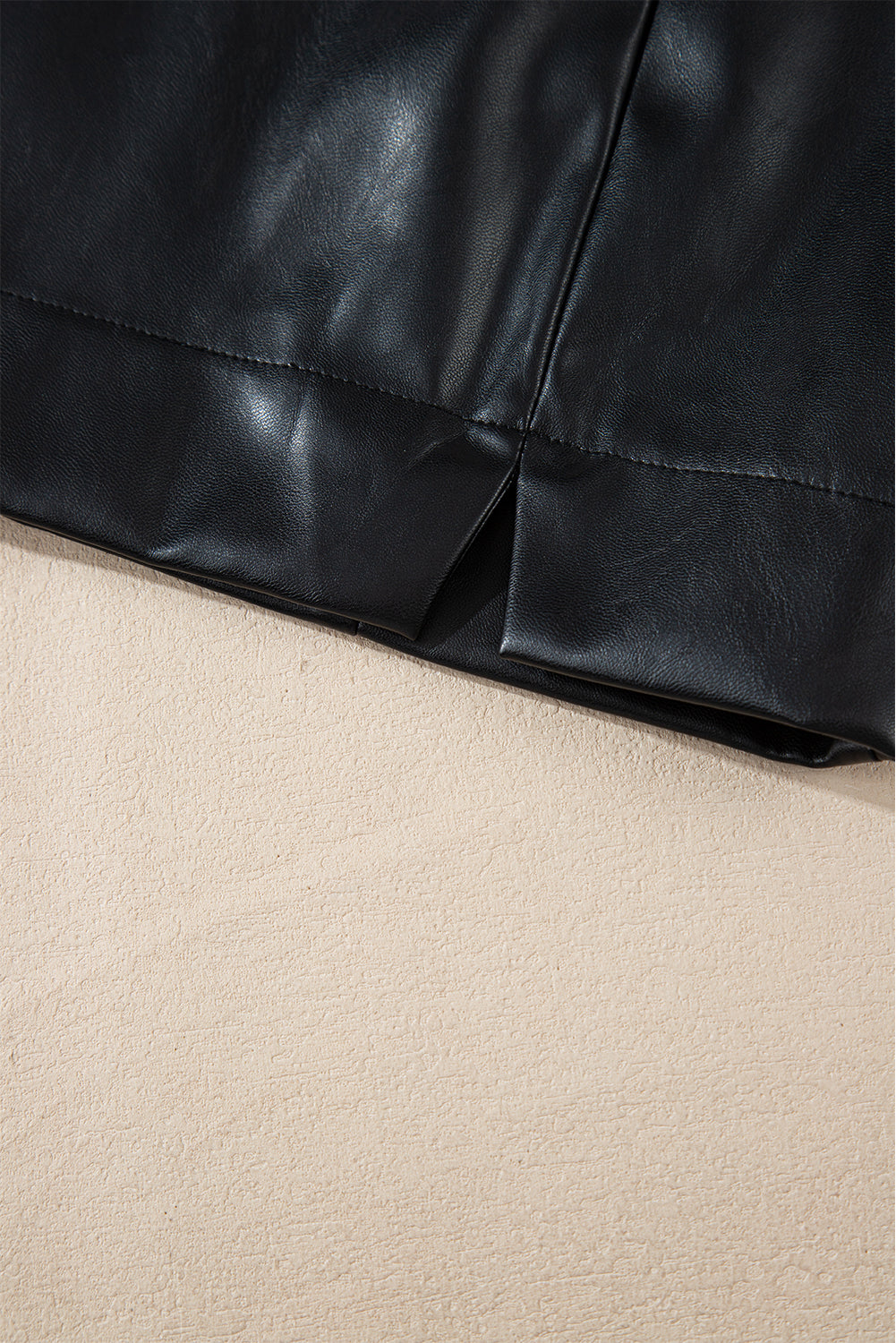 Faux Leather High Waist Mini Skirt