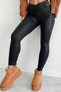 Crossed High Waist Pocket Leggings