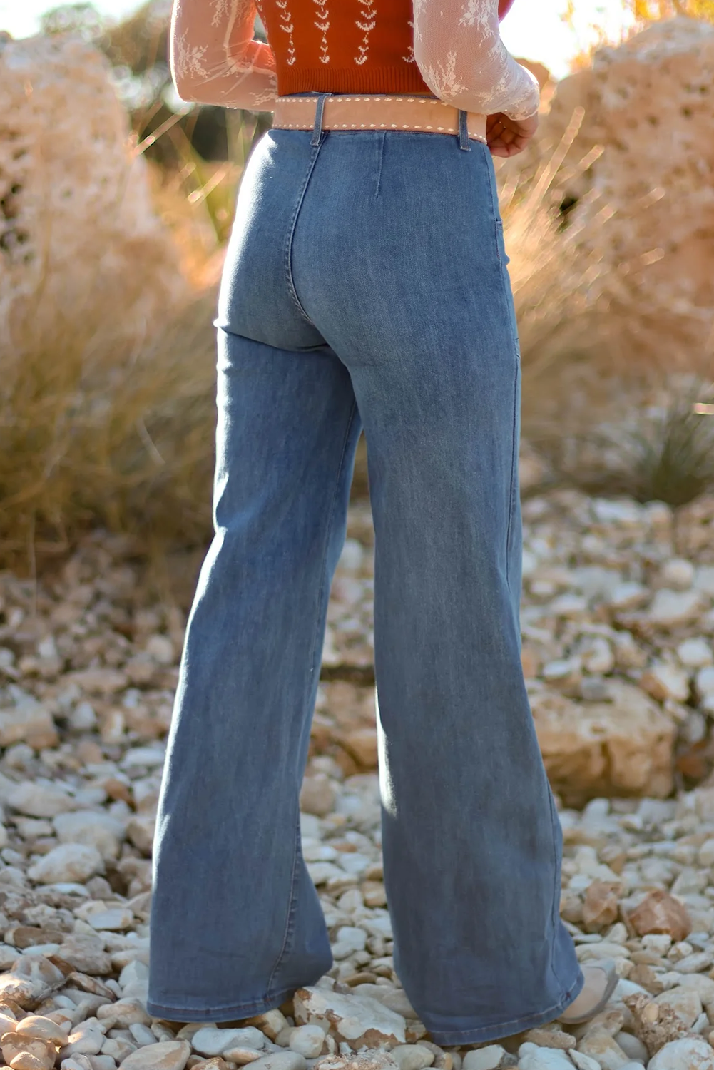 Vintage Inspired High Waist Sailor Jeans