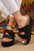Black Suede Platform Sandals